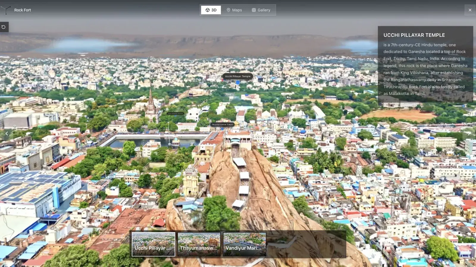 A fort and city tour shows how spatial context can connect landmarks, routes, and visitor orientation.